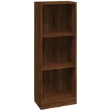 vidaXL Bücherregal 3 Fächer Braun Eichen-Optik 40x24x109 cm