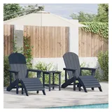 vidaXL Gartenstuhl 55 x 70 x 106 cm blau 3 St.