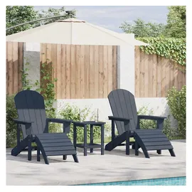 vidaXL Gartenstuhl 55 x 70 x 106 cm blau 3 St.
