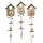 COM-FOUR® 3x Holzanhänger mit Klammer 13 x 10 cm - Weihnachtsdeko aus Holz - Aufhängung