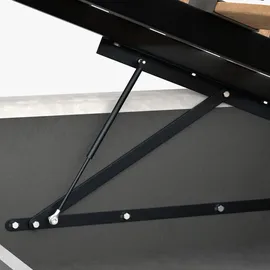 Muralo Polsterbett Stoffbett Bett mit Bettkaste Container Doppelbett für Schlafzimmer - 120 cm x 200 cm - grau