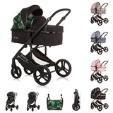 Chipolino Kinderwagen 2 in 1 Amore Getränkehalter Wickeltasche Fußabdeckung Korb grün