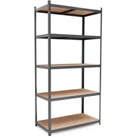 BELKO® Schwerlastregal C224 Anthrazit, 200x100x60 cm tief, XXL Lagerregal & Kellerregal, Metallregal mit 5 Böden, Steckregal bis 900kg extrem belastbar (180kg pro Ebene), Werkstattregal