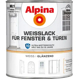 Alpina Weißlack für Fenster und Türen 2 l weiß glänzend