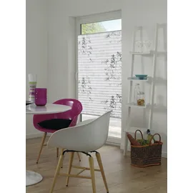 GARDINIA Plissee Bella 70 x 130 cm Blätter/weiß