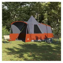 vidaXL Teepee Zelt für 8 Personen Grau/Orange