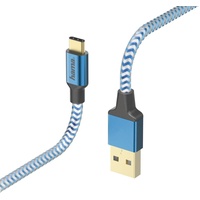 Hama "Reflective" USB Type-C 1,5m Blau