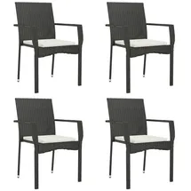 vidaXL Gartenstuhl 59 x 59 x 88 cm schwarz 4 St.
