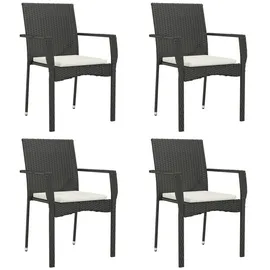 vidaXL Gartenstuhl 59 x 59 x 88 cm schwarz 4 St.