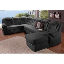 sit&more Wohnlandschaft SIT & MORE "Bellevue U-Form", schwarz, B:327cm H:94cm T:217cm, PRIMABELLE-Microfaser (100% Polyester);SOFTLUX-Kunstleder;NaturLEDER (echtes Rindsleder), Sofas, Wohnlandschaft, wahlweise mit Bettfunktion
