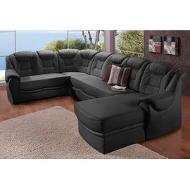 sit&more Wohnlandschaft SIT & MORE "Bellevue U-Form", schwarz, B:327cm H:94cm T:217cm, PRIMABELLE-Microfaser (100% Polyester);SOFTLUX-Kunstleder;NaturLEDER (echtes Rindsleder), Sofas, Wohnlandschaft, wahlweise mit Bettfunktion