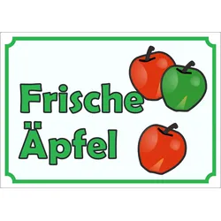 Werbeaufkleber Aufkleber Äpfel A7 (74x105mm)