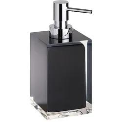 Brillantbad BISTA Seifenspender Polyresin Schwarz 70x172x82 mm für Bad & Küche >> freistehend anwendbar