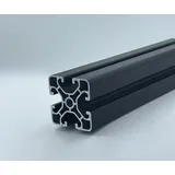 Aluprofil 40x40 Superleicht Nut 8, I-Typ (Schwarz eloxiert) - 100mm