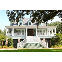 Fototapete PAPERMOON "ARCHITEKTUR-STRAND FRONTHAUS BILOXI GOLF VON MEXIKO", bunt, B:3,50m L:2,60m, Vlies, Tapeten