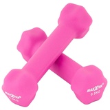 MAXXIVA Hantel-Set pink Neopren 2 x 0,5 kg Kurzhanteln Workout Fitness Gymnastik