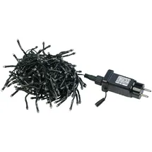 Lunartec Smarte WLAN-LED-Büschel-Lichterkette, 300 LEDs, App, 3 m, dunkelgrün