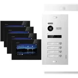 Balter Home EVO Video-Türsprechanlage für Vierfamilienhaus mit 4x 7 Zoll Monitor