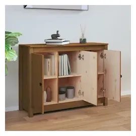 vidaXL Sideboard Honigbraun 100x35x74 cm Massivholz Kiefer