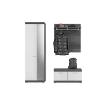 VCM Scout Garderoben-Set 167 x 197 x 40 cm grau