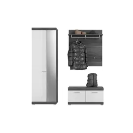 VCM Scout Garderoben-Set 167 x 197 x 40 cm grau