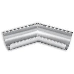 Rinnenwinkel Grömo Außeneck 45°, halbrund, Schenkellänge 300mm, Zink, verschiedene Größen (Ausführung: Nenngröße 400. Ø 192mm. Schenkellänge 300mm)
