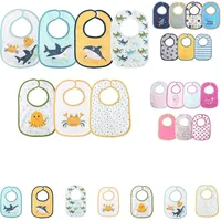 Baby Care Babylätzchen 7-teiliges Set Selbstverschluss, einlagig, wasserdicht bunt