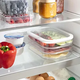 GOURMETmaxx Frischhaltedose rechteckig transparent 22 x 16 x 9 cm 3,7 l 4-tlg.