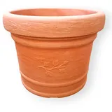 Terrastone Kunststoff Pflanzkübel - 50x48x36cm Blumenkübel wetterfest - Übertopf Pflanzgefäß mit Dekor für Garten und Balkon (50cm)