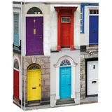 Banjado XXL Medizinschrank Abschliessbar 35x46x15cm Arzneischrank Weiß Aus Metall Mit Motiv Türen