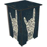 Werkhaus Photohocker Heavy Rock Fest 30 x 42 x 30 cm Mehrfarbig