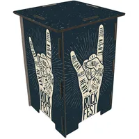 Werkhaus Photohocker Heavy Rock Fest 30 x 42 x 30 cm Mehrfarbig