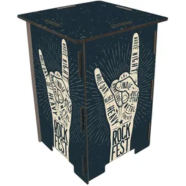 Werkhaus Photohocker Heavy Rock Fest 30 x 42 x 30 cm Mehrfarbig