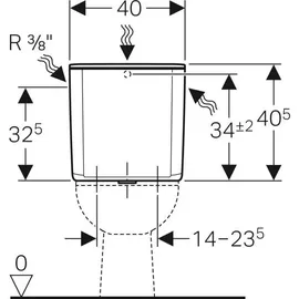 Geberit AP128 Aufputzspülkasten Spül-Stopp-Spülung 9,0 l Weiß