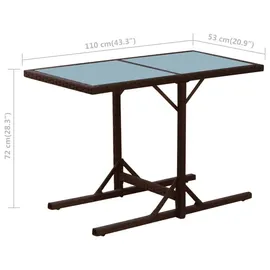 vidaXL Bistroset 3-tlg. braun