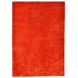 TOM TAILOR Hochflorteppich, Rost, Textil, Uni, rechteckig, 190x290 cm, Polyester rot
