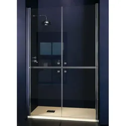Doccia Krabi Barrierefreie Duschabtrennung mit zwei zweiteiligen Pendeltüren (barrierefreie Duschabtrennung)
