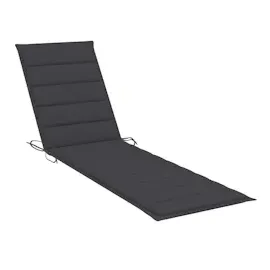 vidaXL Sonnenliegen 2 Stk. mit Tisch und Auflagen Massivholz Teak