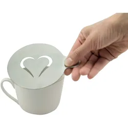 Securit® Kaffee Schablonen, Gesicht & Herz, 2er Set 10x12,4x0,1cm | 0,08kg