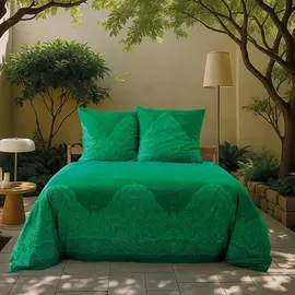 BASSETTI Dolceacqua Ornamental Grün 135 x 200 cm + 80 x 80 cm