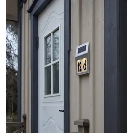 Star Trading Solar-Hausnummernleuchte Wally - Silber