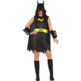 Fiestas Guirca Kostüm, Fledermaus Superheldin für Damen mit Maske Kostüm schwarz 42 - 44 (L)