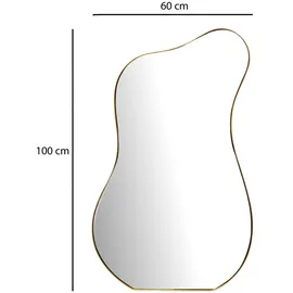 KADIMA DESIGN Wandspiegel Asymmetrisch 60x100 cm Metall Design Hängespiegel , | Gr.: onesize