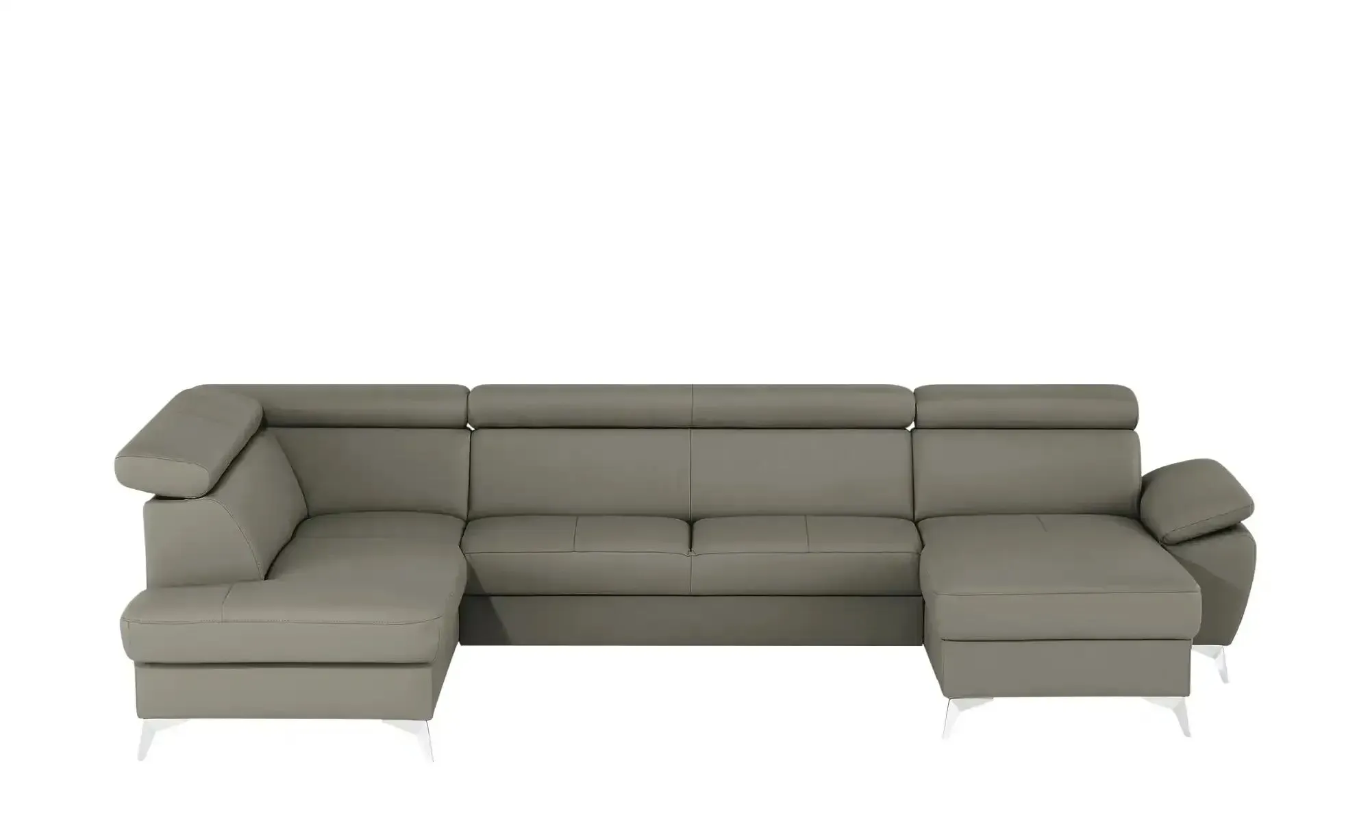 uno Wohnlandschaft mit verstellbarem Kopfteil Apollo ¦ grau ¦ Maße (cm): B: 338 H: 96 T: 210.0