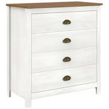 Möbilia Kommode 80 x 85 x 41 cm Braun/Weiß