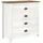 Möbilia Kommode 80 x 85 x 41 cm Braun/Weiß