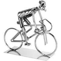 Brubaker Schraubenmännchen Fahrradfahrer - Fahrrad Eisenfigur Metallmännchen - Handarbeit Metallfigur - Geschenk für Radfahrer und Rennradfahrer