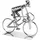 Brubaker Schraubenmännchen Fahrradfahrer - Fahrrad Eisenfigur Metallmännchen - Handarbeit Metallfigur - Geschenk für Radfahrer und Rennradfahrer