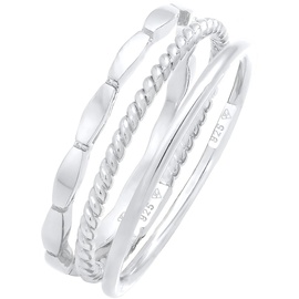 Elli Stapelringe Stacking Bandring 3er Set 925 Silber 54 Damen