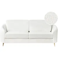 Beliani Sofa Bouclé Weiß
